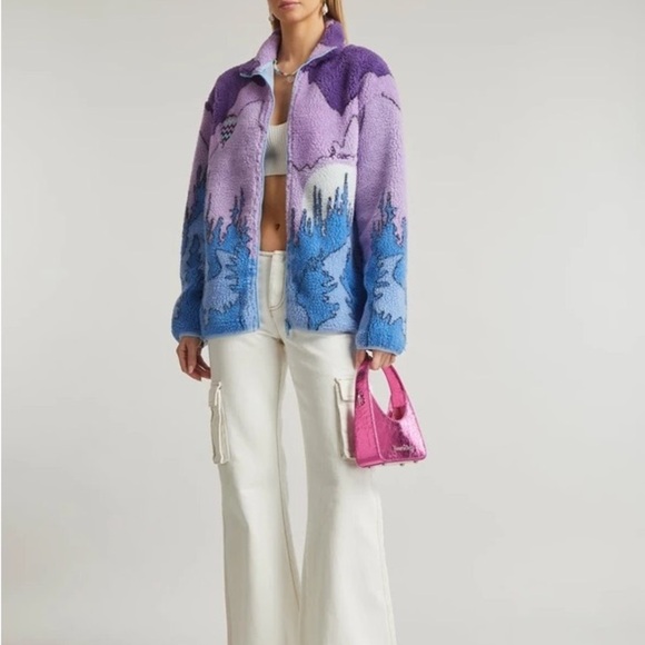 House of sunny anthropologie Mountains should be climbed fleece jacket XS - Picture 4 of 16